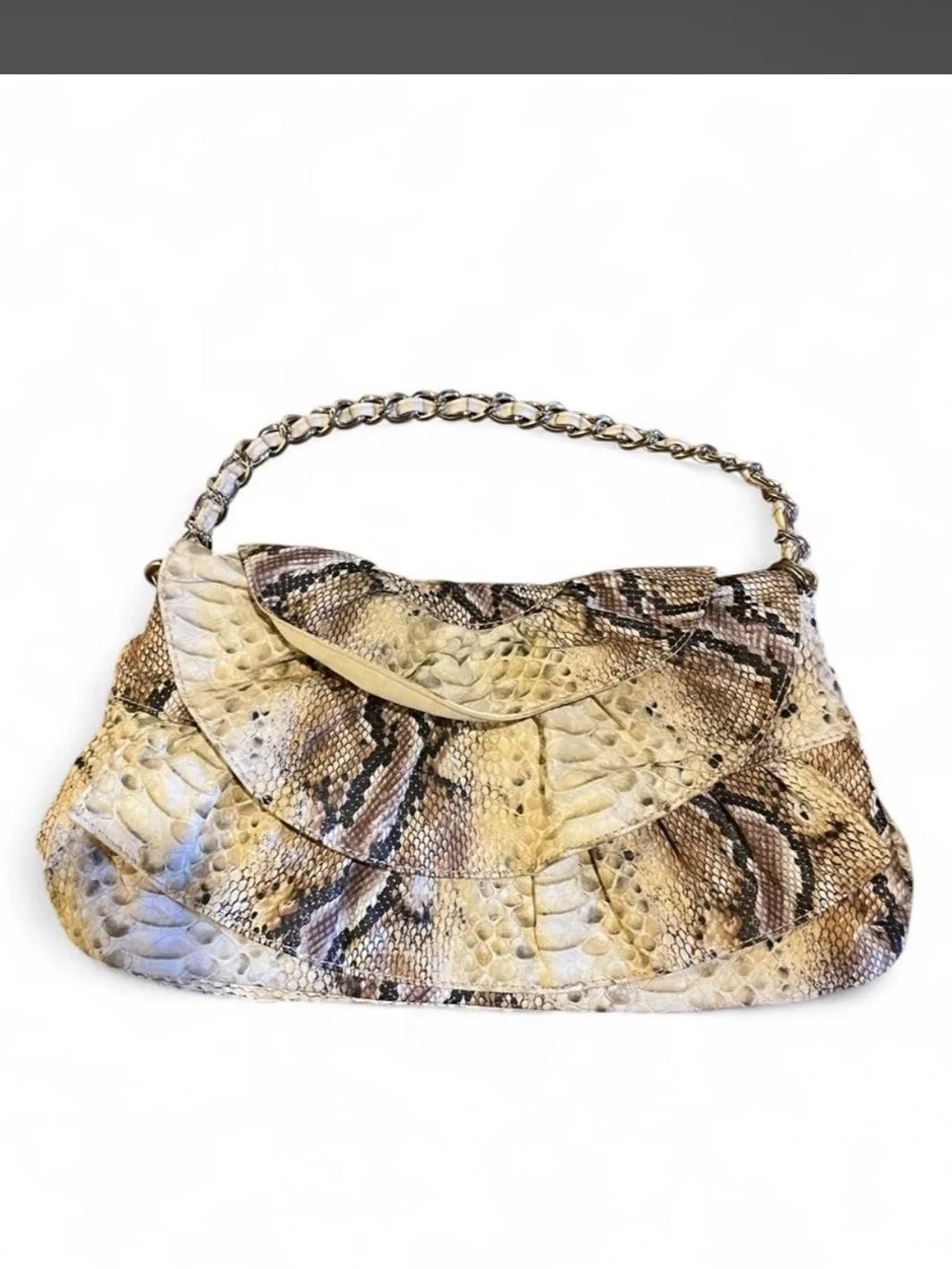 Snakeskin print Shoulder Bag - Picture 1 of 4
